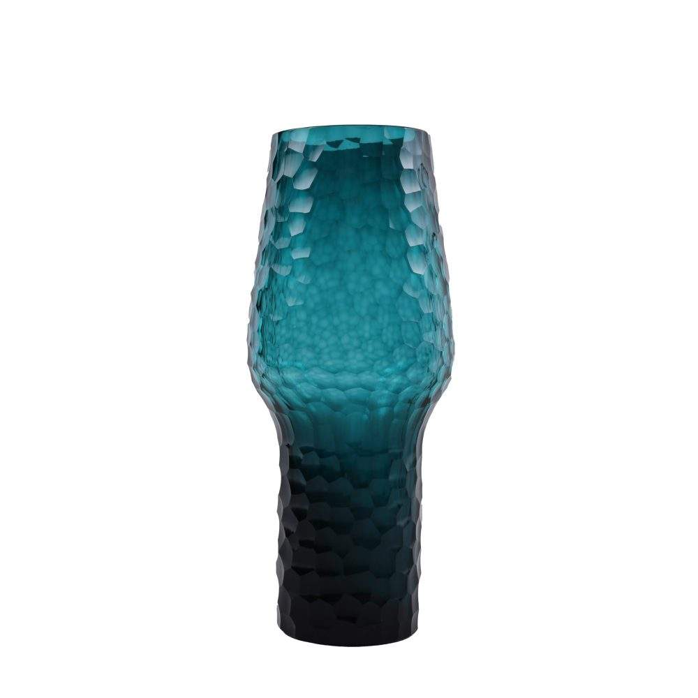 Clear Cut Glass Vase