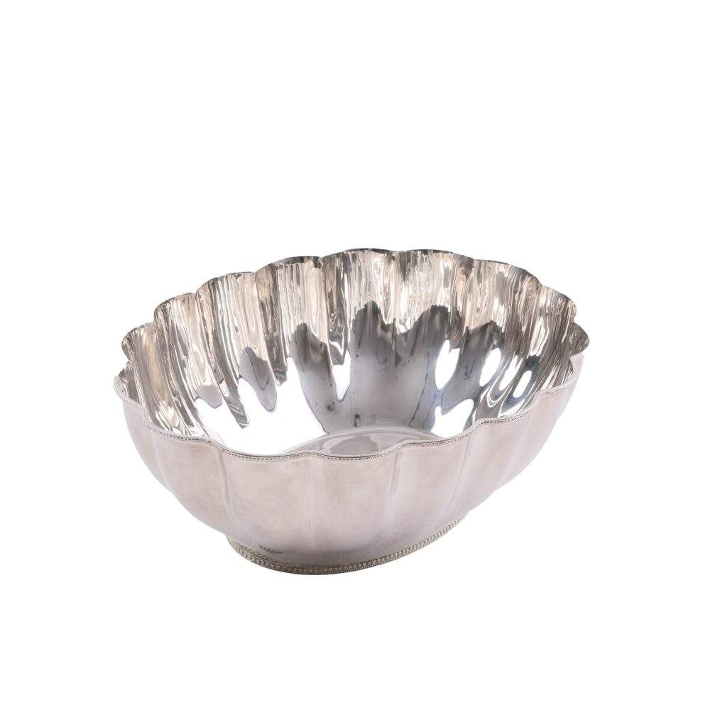Scalloped Edge Silver Bowl