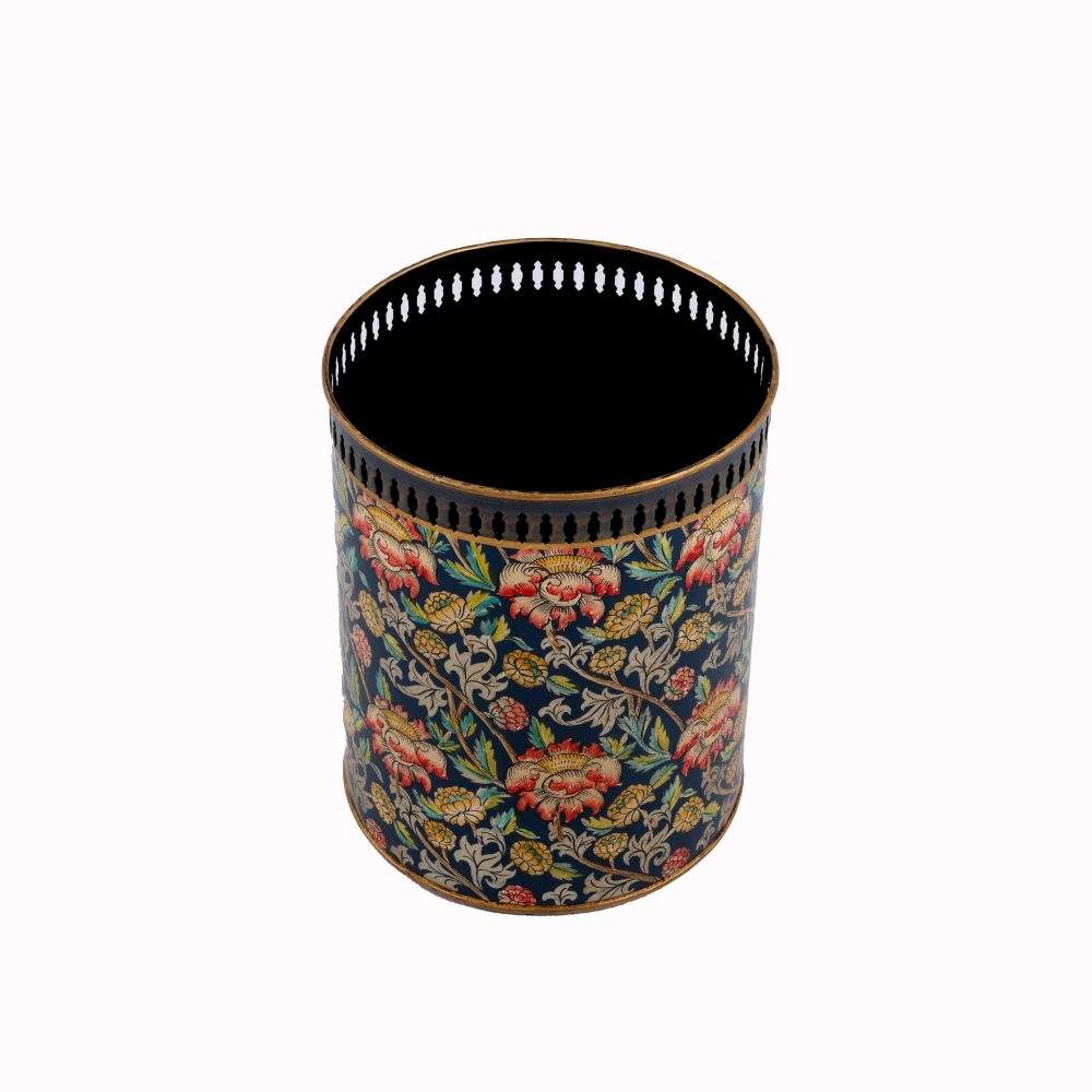 Floral Painted Bin
